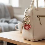 Par Llaveros "Soul Sisters" Corazones Rosa y Rojo - Detalles Dorados Galentine's