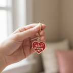 Par Llaveros "Soul Sisters" Corazones Rosa y Rojo - Detalles Dorados Galentine's