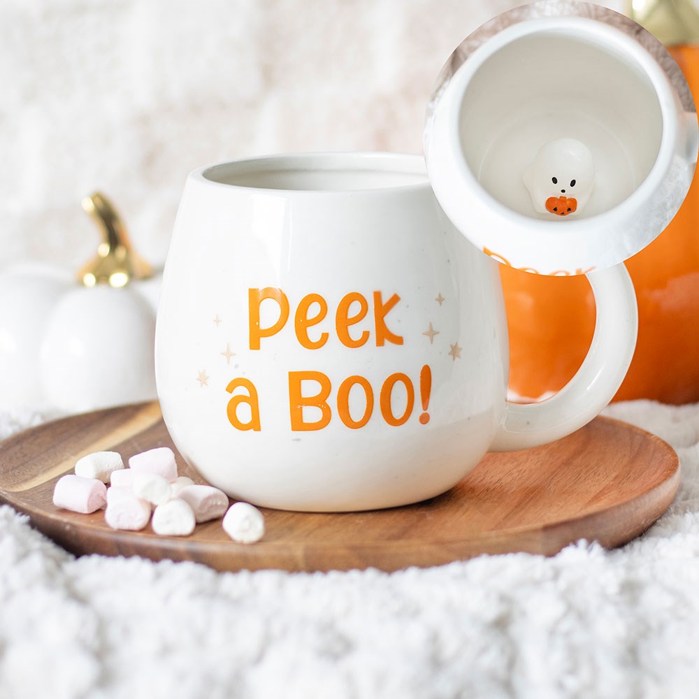 Taza "Peekaboo Ghost" 500ml - Fantasma Sorpresa Interior Halloween