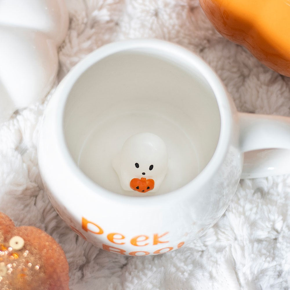 Taza "Peekaboo Ghost" 500ml - Fantasma Sorpresa Interior Halloween