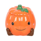Quemador Aceites Calabaza Sonriente Halloween - Difusor Cera Tapa Otoño