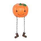 Calabaza Estante Piernas Colgantes Rayas Botas Halloween - Adorno Resina Sonriente Adorable