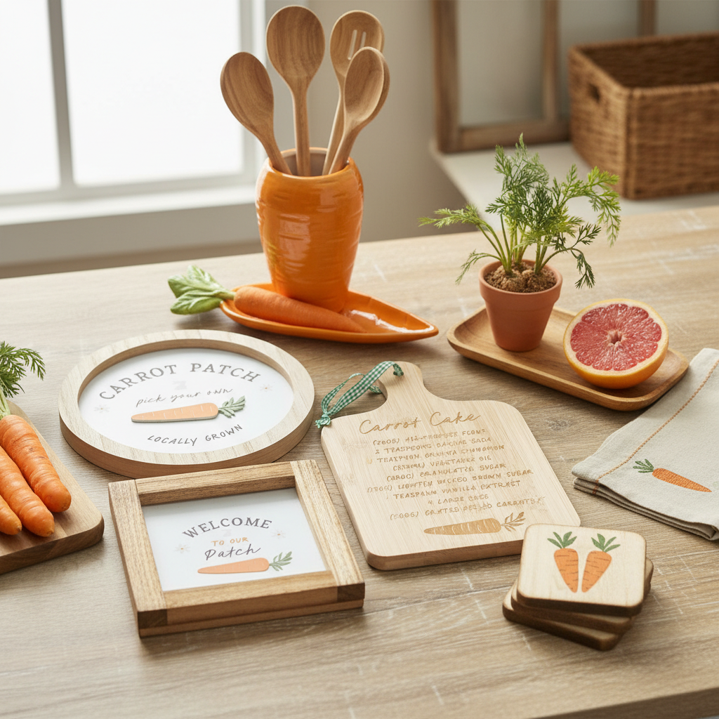 3D ROUND CARROT PATCH WALL PLAQUE