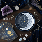 Set 2 Bandejas Apilables Luna Azul - Organizador Joyas Cristales Celestial