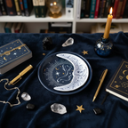 Set 2 Bandejas Apilables Luna Azul - Organizador Joyas Cristales Celestial