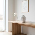 Quemador de Aceite Esencial Cabeza de Buda Gris - Difusor Cerámico Grande Decorativo