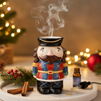 Quemador de Aceite "Cascanueces" - Aromaterapia Navideña Tradicional 2 en 1