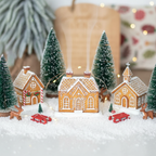 Quemador de Cono Incienso "Casa de Pan de Jengibre" - Humo por 2 Chimeneas Navidad