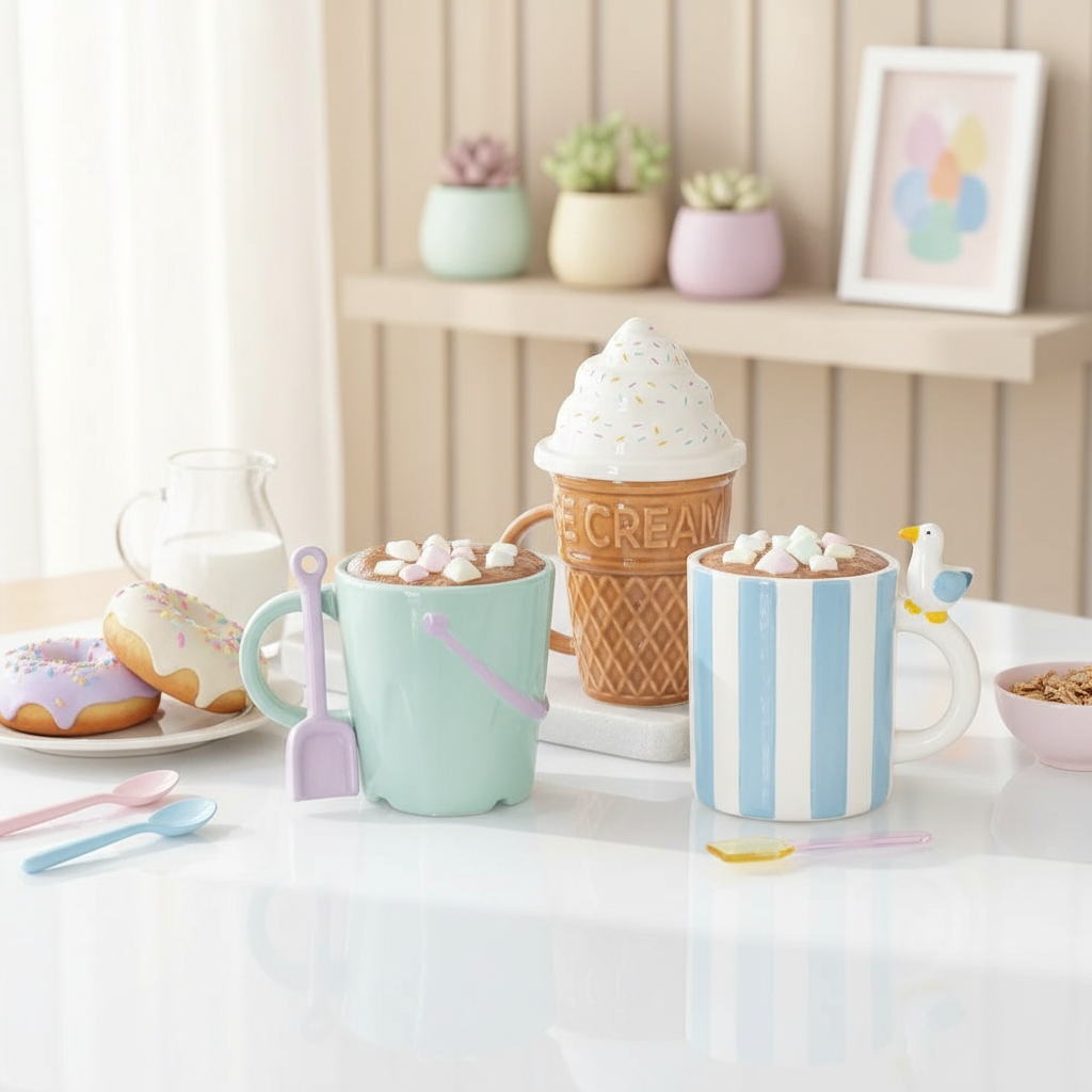 Quemador Aceites Cubo y Pala Playa Pastel - Difusor Aromaterapia Verano