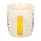 Taza "No Rain No Flowers" Mango Amarillo - Taza Cerámica 370ml Inspiradora