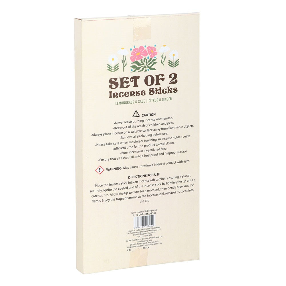 Set de 60 Varillas de Incienso Natural - 2 Aromas Estimulantes Enrollado a Mano