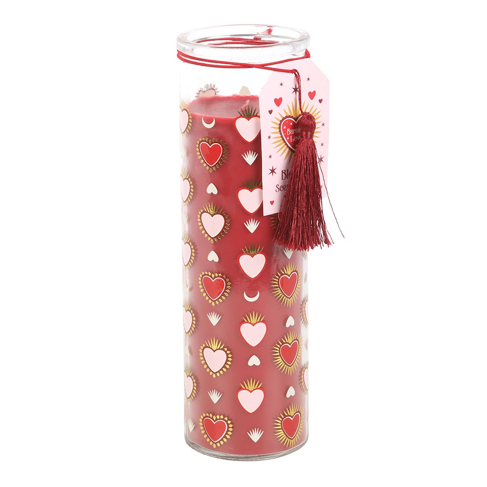 BLACK FIG TUBE CANDLE WITH SACRED HEART PRINT