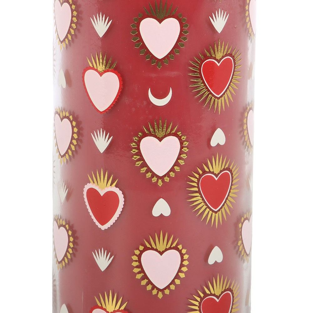 BLACK FIG TUBE CANDLE WITH SACRED HEART PRINT