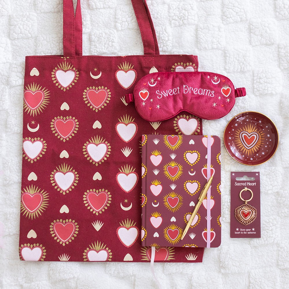 BOLSO DE MANO CON ESTAMPADO DE CORAZÓN SAGRADO