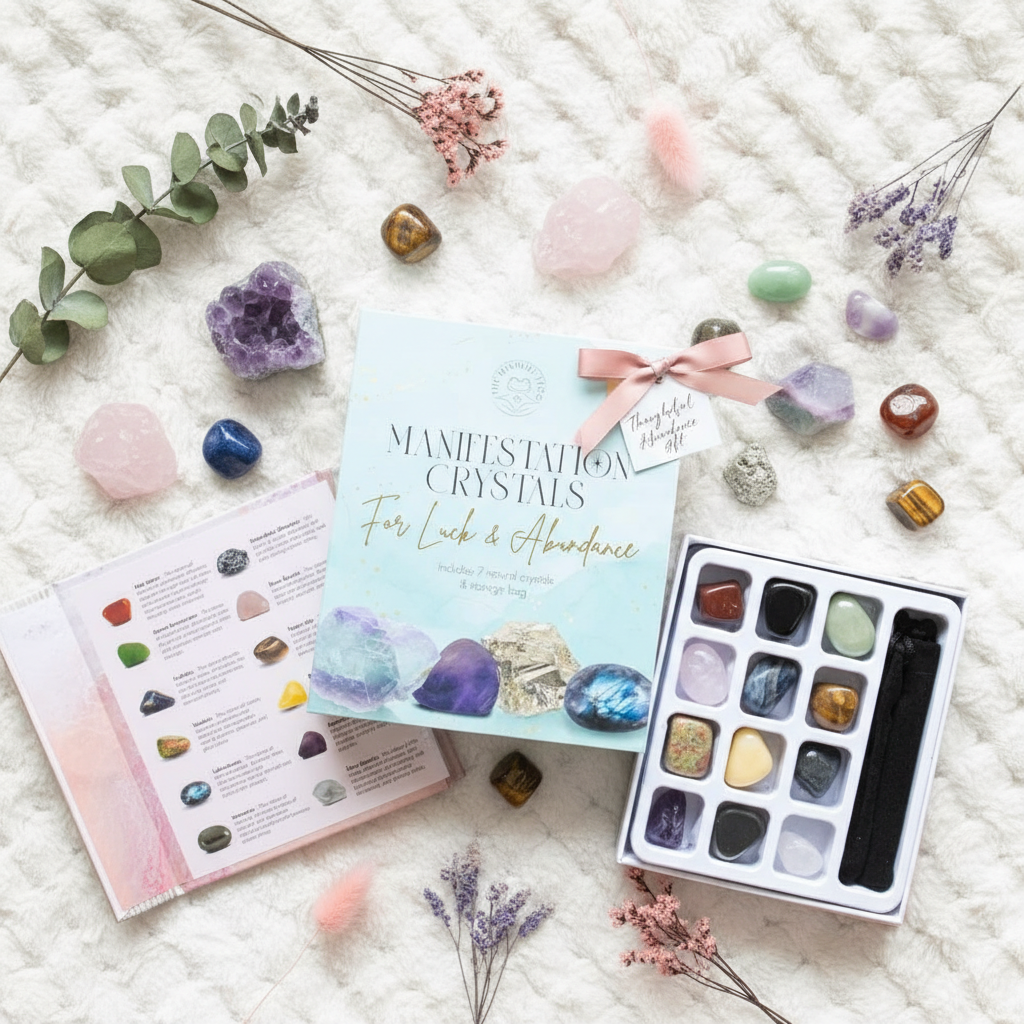 Set 12 Cristales Sanación con Libro Guía - Kit Completo Chakras Principiantes