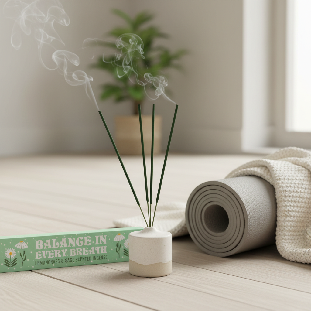 Set de 60 Varillas de Incienso Natural - 2 Aromas Estimulantes Enrollado a Mano