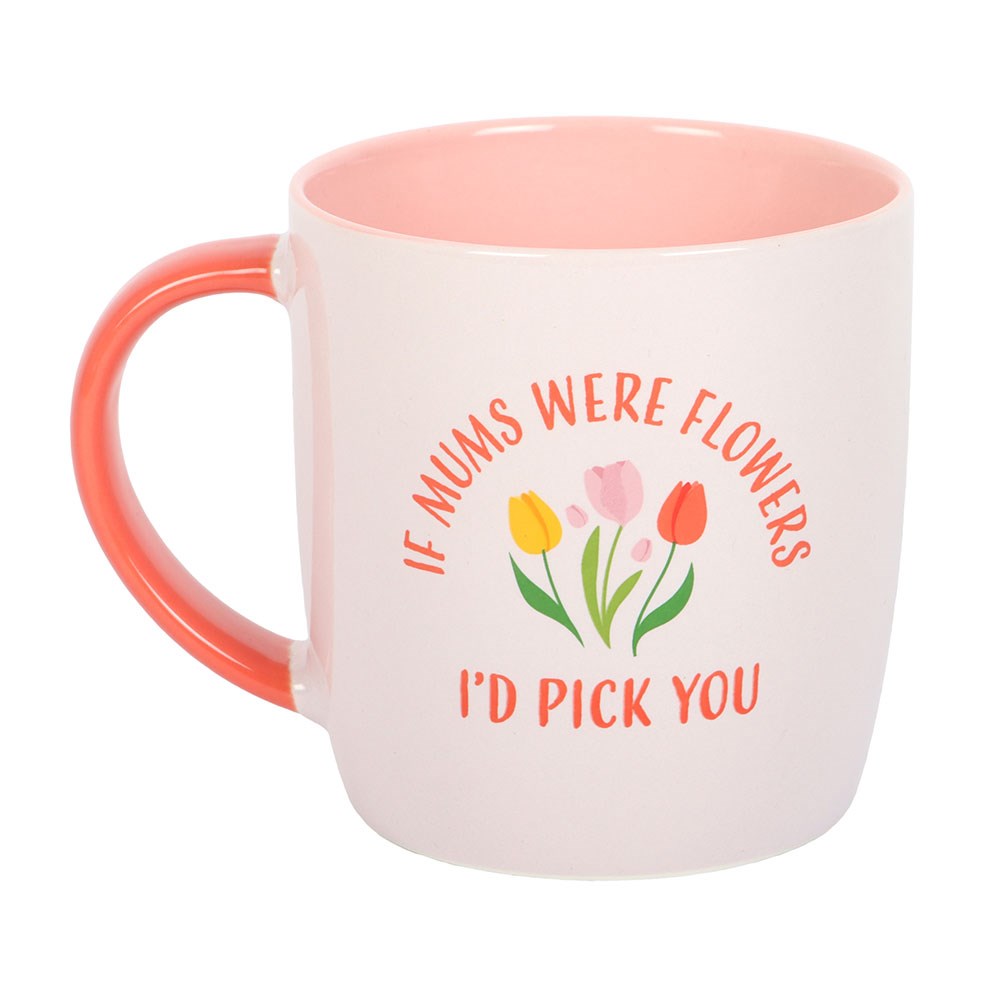 Taza "Si las Mamás Fueran Flores" Tulipán 350ml - Día Madre Microondas