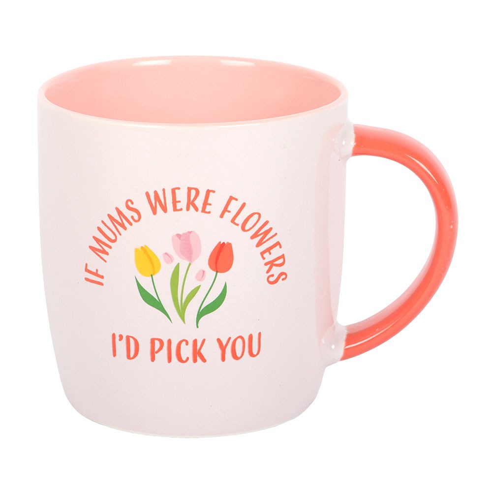 Taza "Si las Mamás Fueran Flores" Tulipán 350ml - Día Madre Microondas