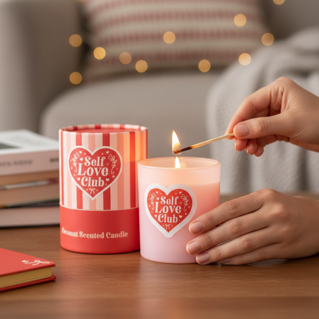 COCONUT CANDLE FROM THE SELF-LOVE CLUB