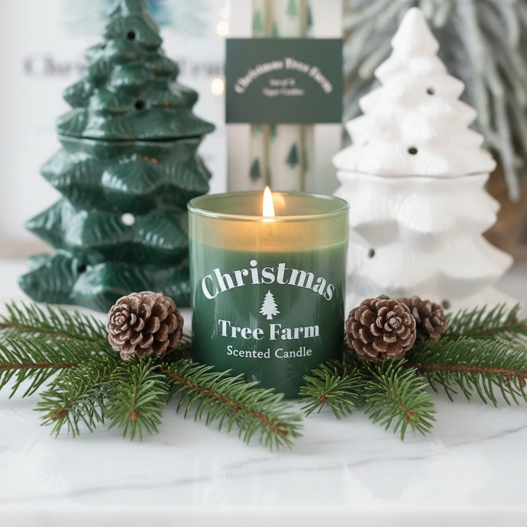 Vela Christmas Tree Farm 35h - Vela Navidad Bosque Invernal Granja Árboles