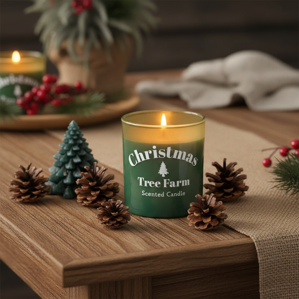 Vela Christmas Tree Farm 35h - Vela Navidad Bosque Invernal Granja Árboles