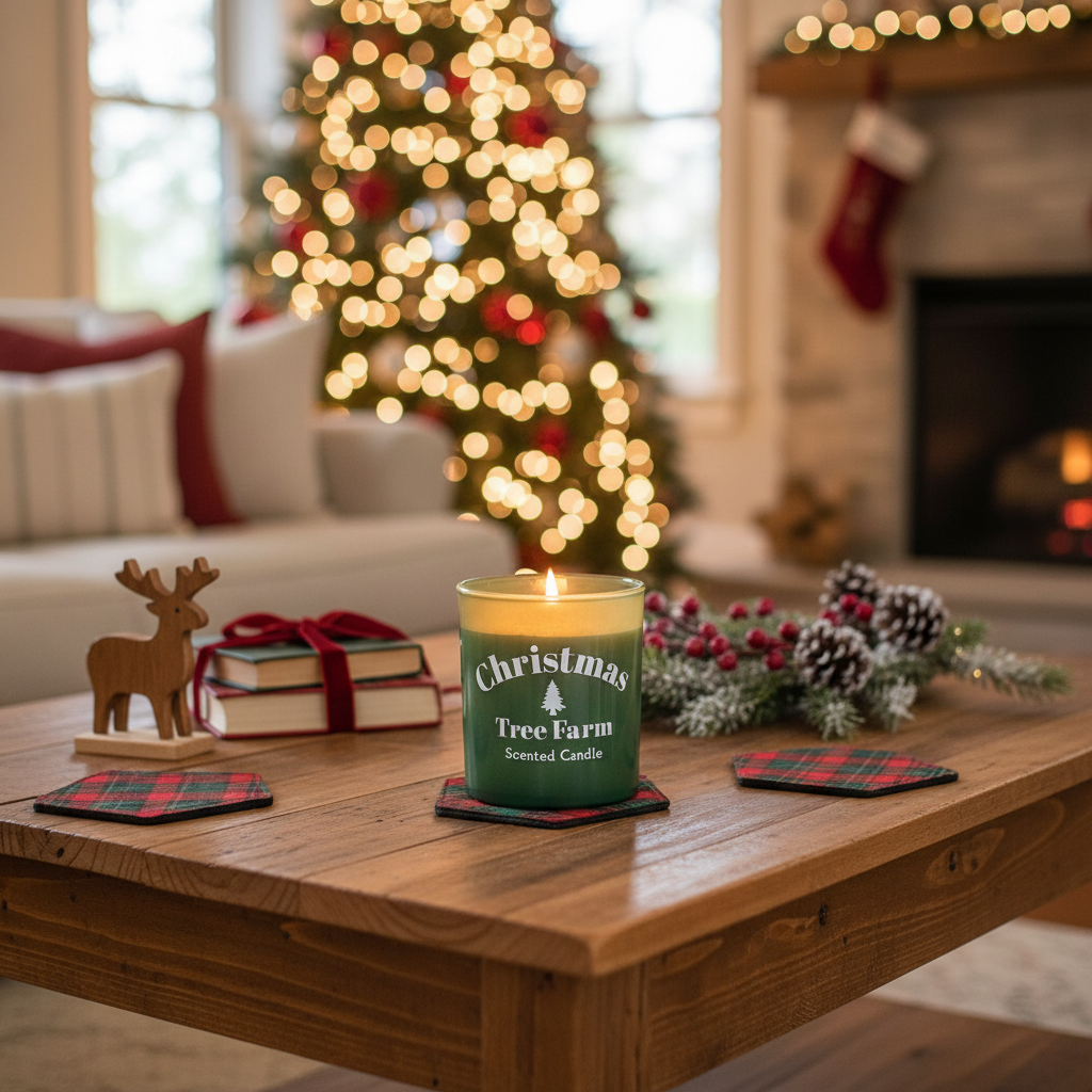 Vela Christmas Tree Farm 35h - Vela Navidad Bosque Invernal Granja Árboles