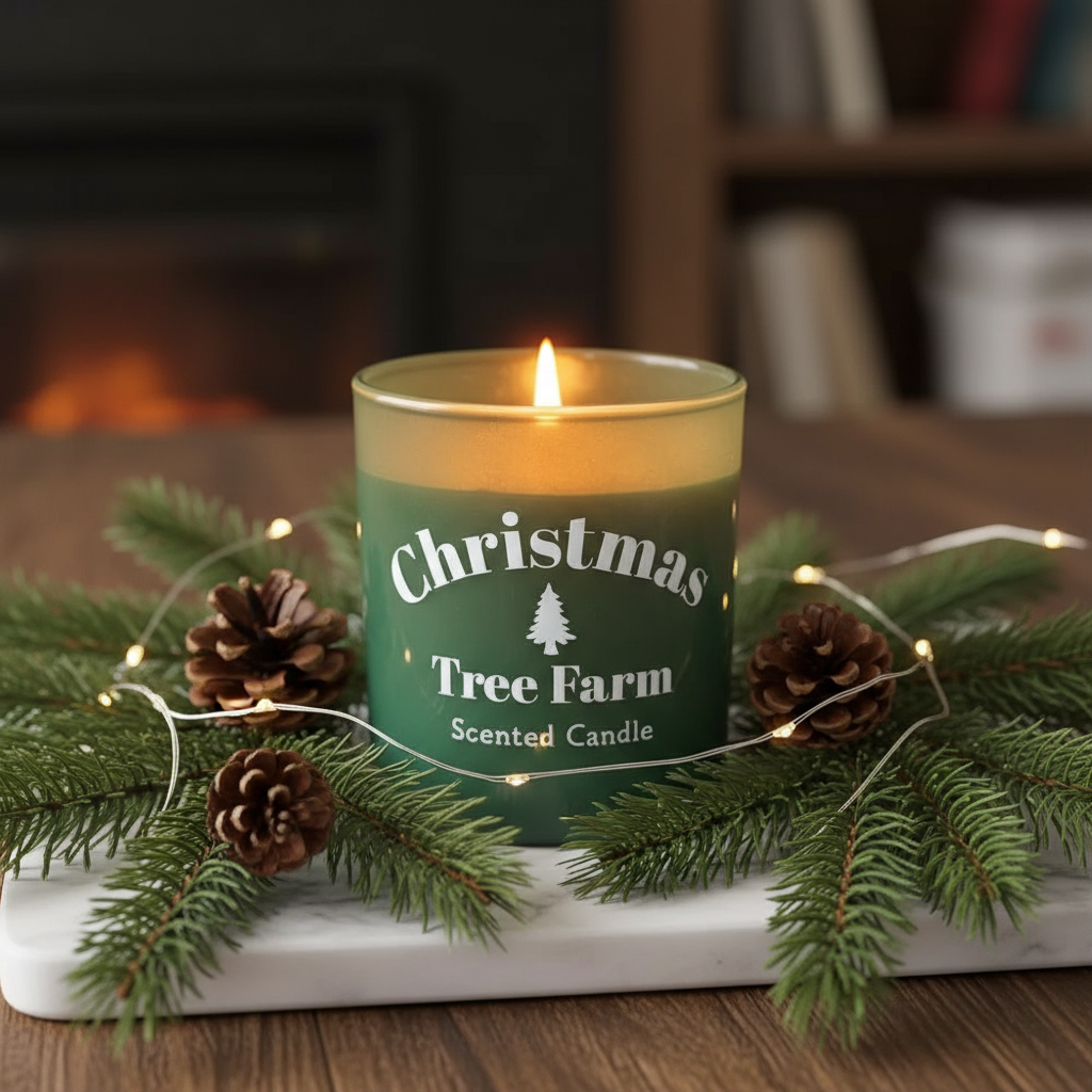 Vela Christmas Tree Farm 35h - Vela Navidad Bosque Invernal Granja Árboles