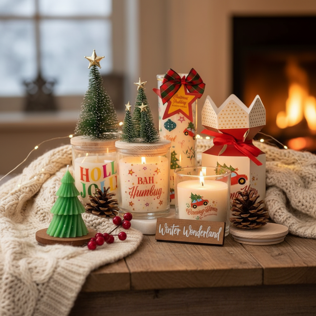 Vela Volviendo Casa Navidad 25h Bayas Especiadas - Vela Coche Rojo Nostálgica