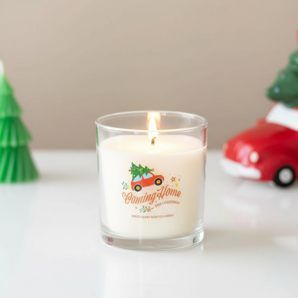 Vela Volviendo Casa Navidad 25h Bayas Especiadas - Vela Coche Rojo Nostálgica