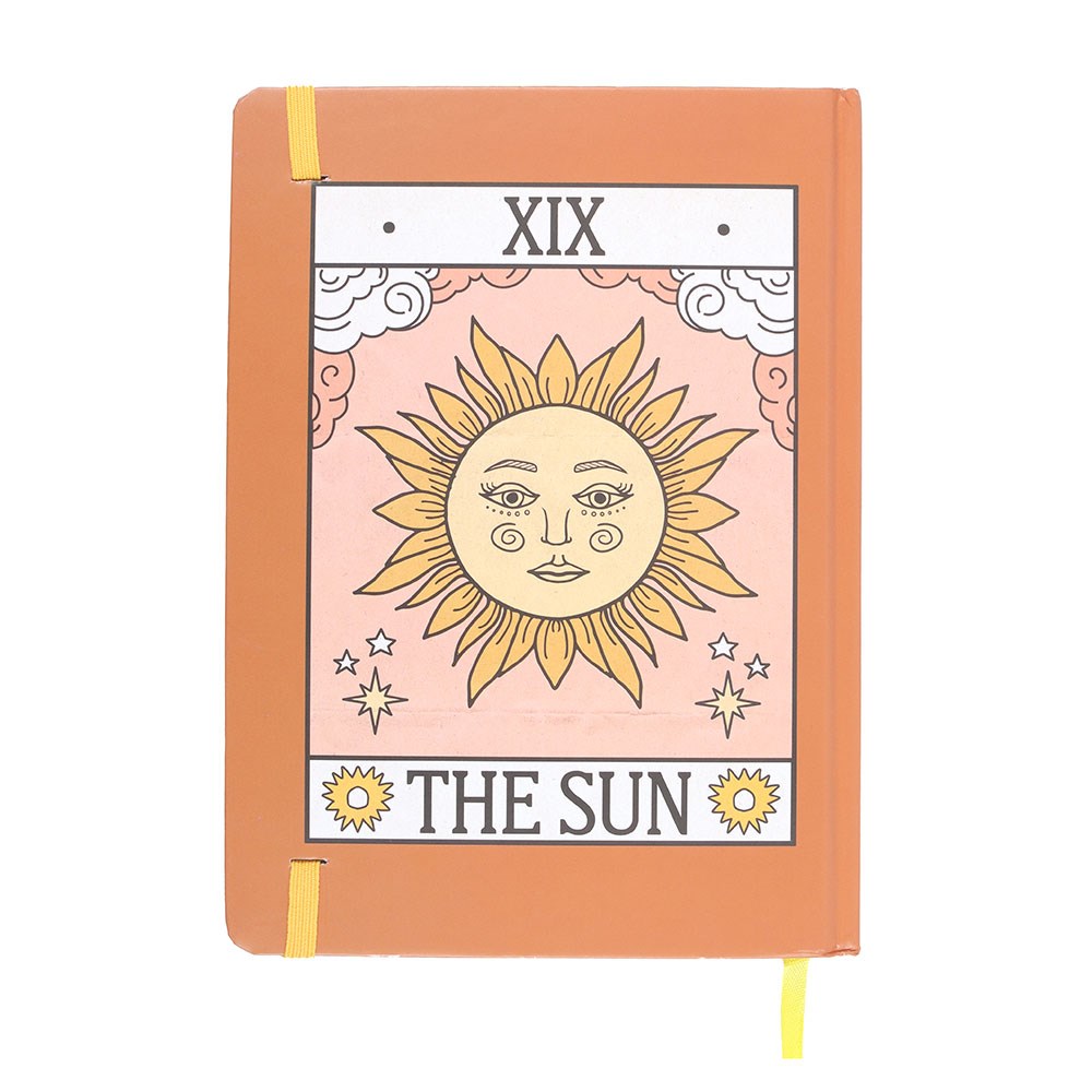Cuaderno Tarot "El Sol" A5 Vintage - 200 Páginas con Bordes Dorados
