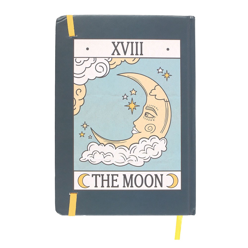 Cuaderno Tarot "La Luna" A5 Vintage - 200 Páginas con Bordes Dorados