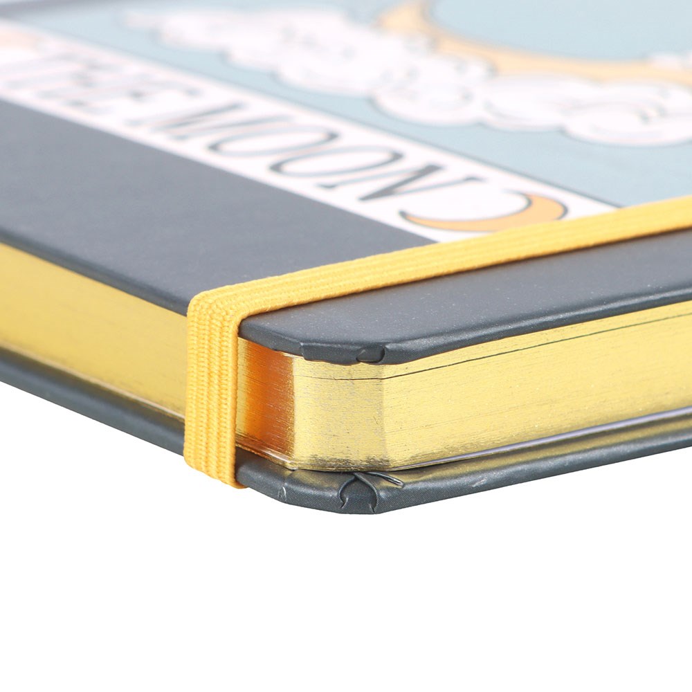 Cuaderno Tarot "La Luna" A5 Vintage - 200 Páginas con Bordes Dorados