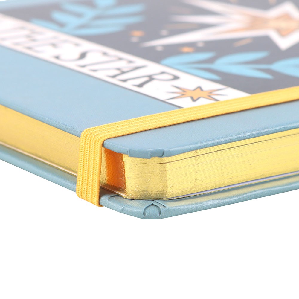 Cuaderno Tarot "La Estrella" A5 Vintage - 200 Páginas con Bordes Dorados