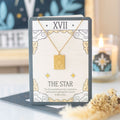 Collar Tarot "La Estrella" Dorado - Joya Esotérica con Tarjeta de Felicitación