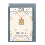 Collar Tarot "La Estrella" Dorado - Joya Esotérica con Tarjeta de Felicitación