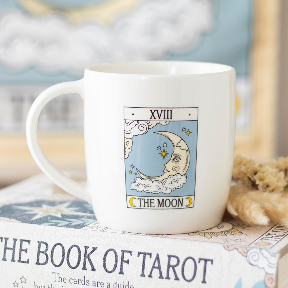 Taza Tarot "La Luna" Vintage 350ml - Taza Esotérica Microondas y Lavavajillas