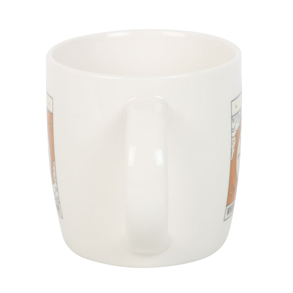 Taza Tarot "Rueda de la Fortuna" Vintage 350ml - Taza Esotérica Microondas