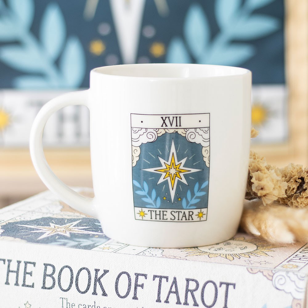 Taza Tarot "La Estrella" Vintage 350ml - Taza Esotérica Microondas y Lavavajillas