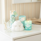 Vela Aromática Lavanda y Manzanilla con Estampado de Nubes - 28h Duración