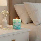 Vela Aromática Lavanda y Manzanilla con Estampado de Nubes - 28h Duración