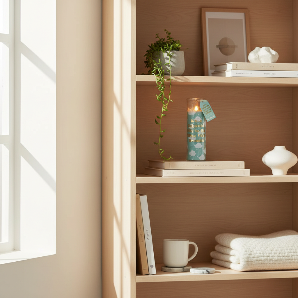 Vela Aromática Nubes Lavanda y Manzanilla - Vela Tubo 55h Relajación