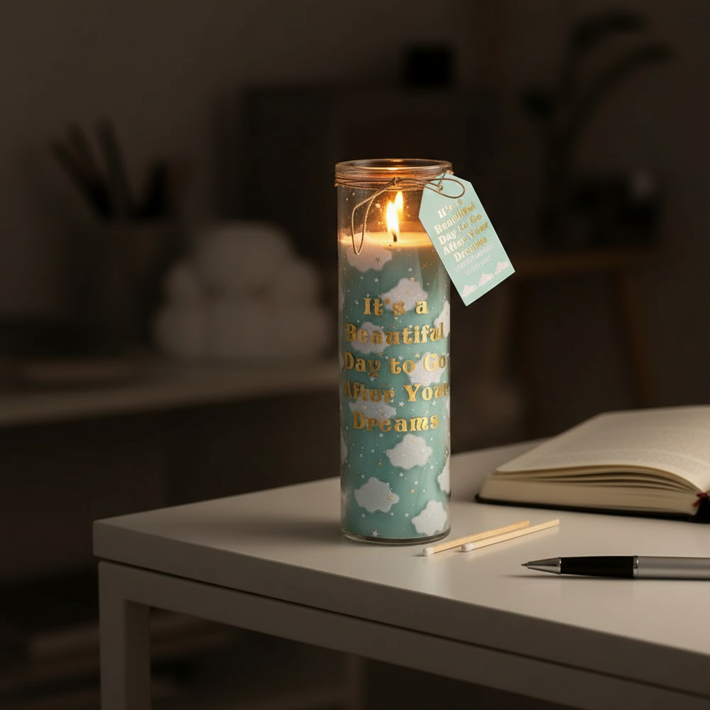 Vela Aromática Nubes Lavanda y Manzanilla - Vela Tubo 55h Relajación