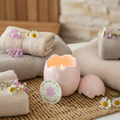 Vela Decorativa Huevo Rosa Pascua - Aroma Fresa Silvestre 28h