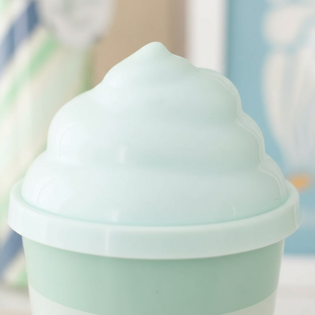 Vela Helado Menta Chocolate 42h Pastel Pier - Vela Tapa Swirl Verde Retro