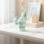 Vela Helado Menta Chocolate 42h Pastel Pier - Vela Tapa Swirl Verde Retro