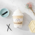 Vela Helado Vainilla 42h Pastel Pier - Vela Tapa Swirl Cerámica Retro