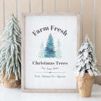 FRAMED WALL ART PRINT WITH FRESH FARMHOUSE CHRISTMAS TREES