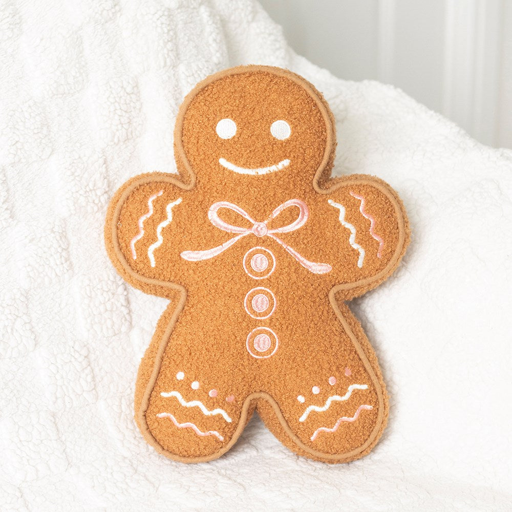 Cojín de borreguito con forma de muñeco de jengibre – Ami Home Decor