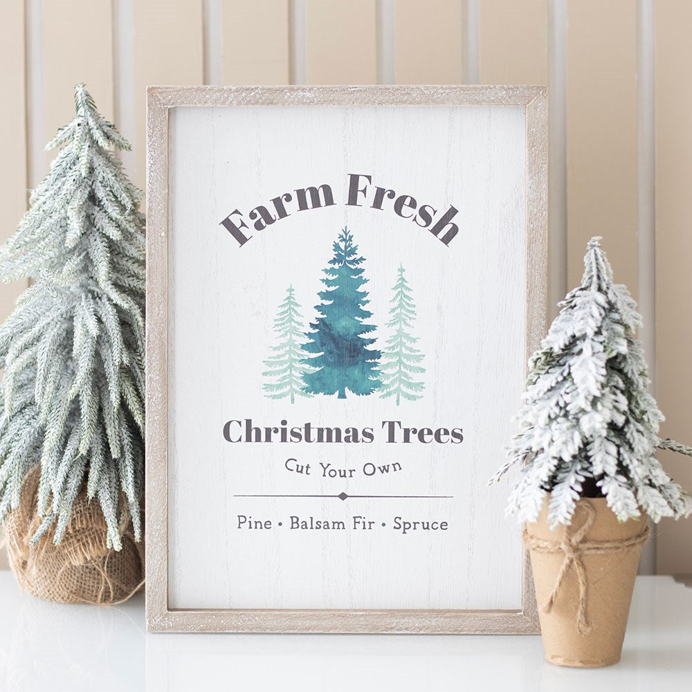 Cuadro enmarcado granja de abetos de Navidad – Ami Home Decor
