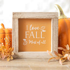 Cuadro de madera I Love Fall naranja - Ami Home Decor